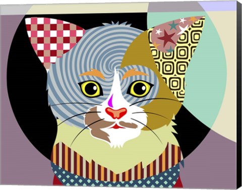 Framed Spectrum Cat Print