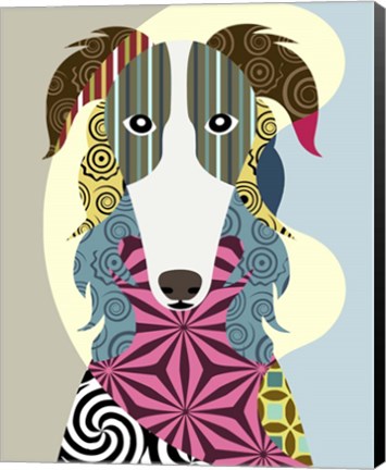 Framed Borzoi Russian Wolfhound Print