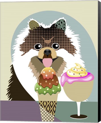 Framed Pomeranian Print