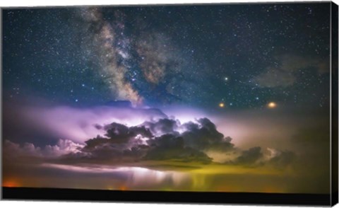 Framed Milky Way Monsoon Print Print