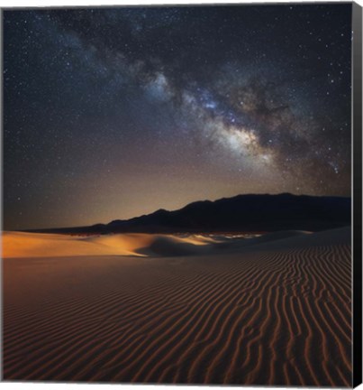 Framed Milky Way over Mesquite Dunes Print