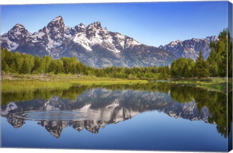 Framed Ripples in the Tetons Print
