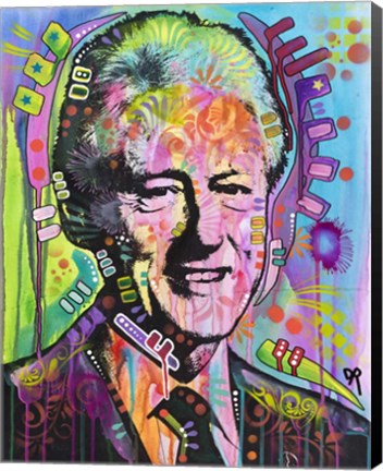 Framed Bill Clinton Print