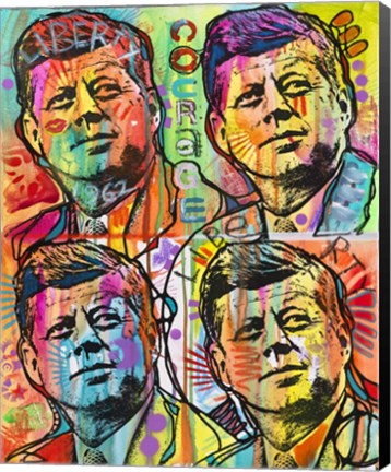 Framed JFK 4 up Print