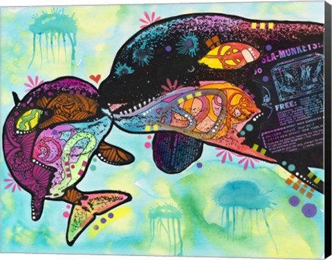 Framed Love as large as a whale Print