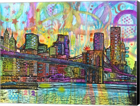 Framed NYC-Brooklyn Bridge Print