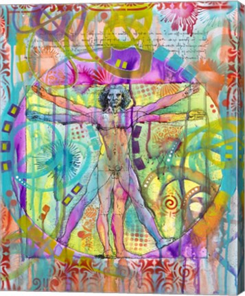 Framed Vitruvian Man Print