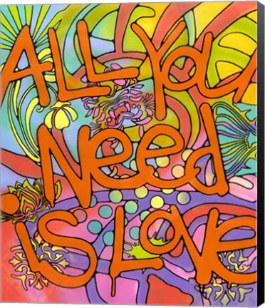 Framed All you Need is love Print
