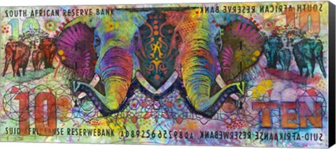 Framed Elephants Print