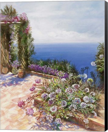 Framed Arbor By the Ocean Print