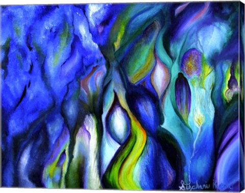 Framed Blue Genesis Print