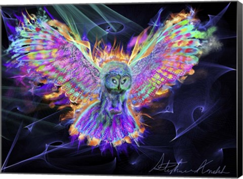 Framed Electric Owl 2 Print