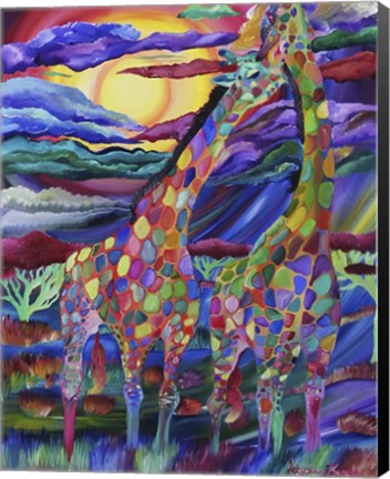 Framed Giraffe Print