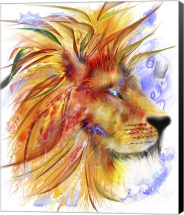 Framed Lion 2 Print