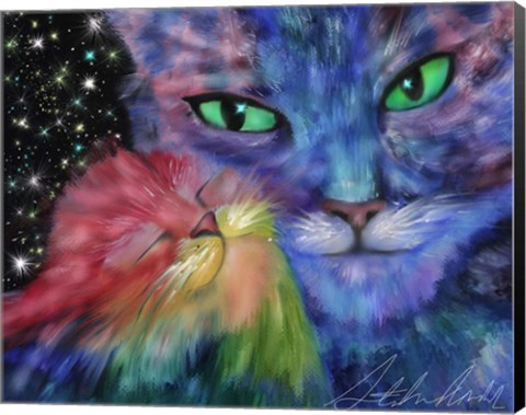 Framed Star Cats Print