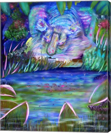 Framed Tiger In The Forest Print