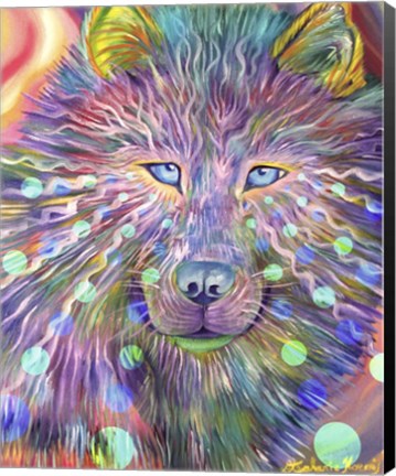 Framed Psychedelic Dog Print