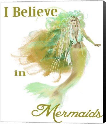 Framed I Believe In Mermaids 2 Print