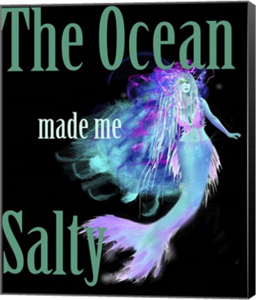 Framed Ocean Made Me Salty Print