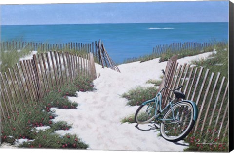 Framed Beach Bike Print