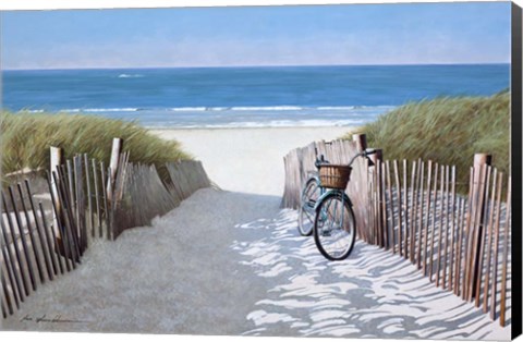 Framed Beach Bike 2 Print