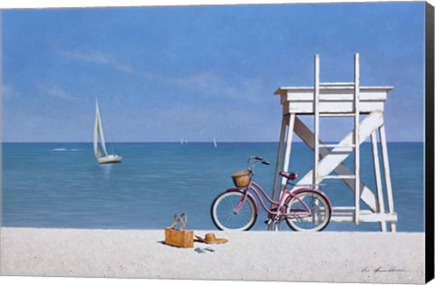 Framed Beach Bike 3 Print