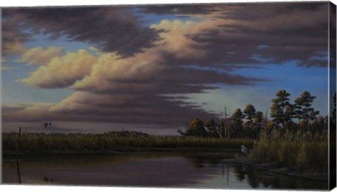 Framed Sunset On Wicomico Creek Print