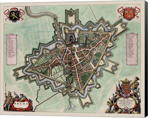 Framed Breda Holland 1649 (Atlas Van Loon) Print