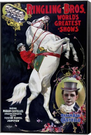 Framed Ringling Bros. World&#39;s Greatest Shows Print