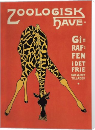 Framed Copenhagen Zoo Print