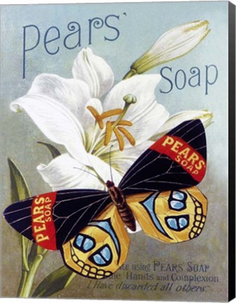 Framed Pears&#39; soap Print