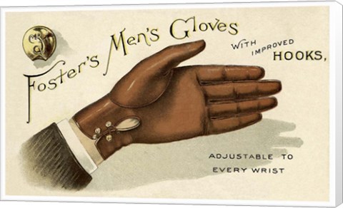 Framed Foster's Men's Gloves Print