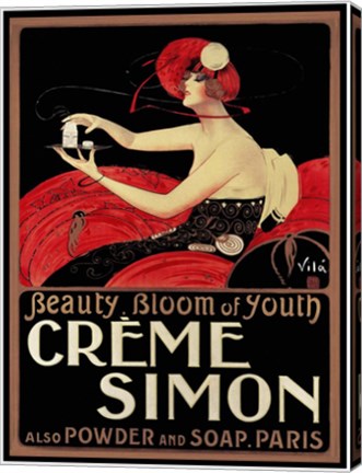 Framed Creme Simon Print