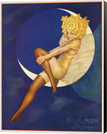 Framed Blue Moon Silk Stockings Print
