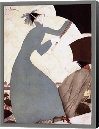 Framed Fashion Women 1921 Print