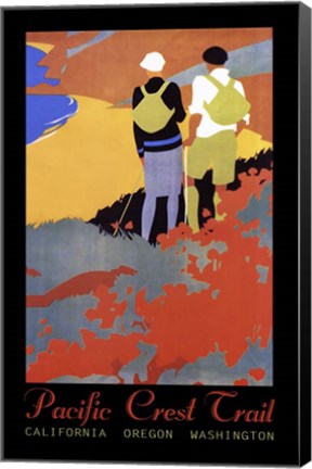 Framed Hiking Poster Print