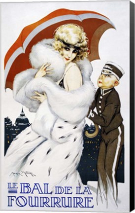 Framed Le Bal de la Fourrure Print