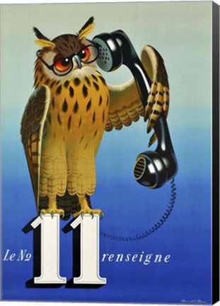 Framed Switz 1921 Phone Co Print