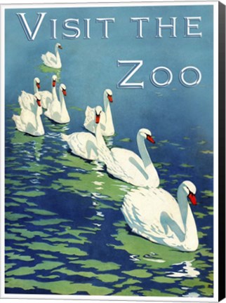 Framed Visit the Zoo Print