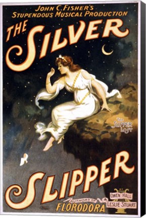 Framed Silver Slipper Print