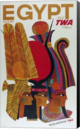 Framed Egypt Fly TWA Print