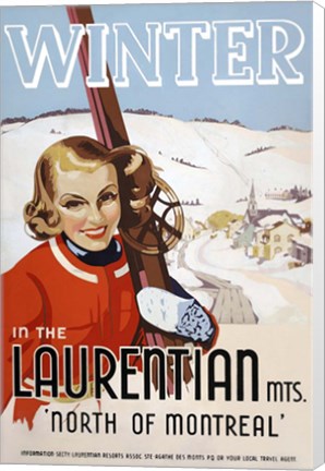 Framed Winter in the Laurentian Mts. Print