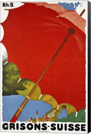 Framed Grisons Suisse Print