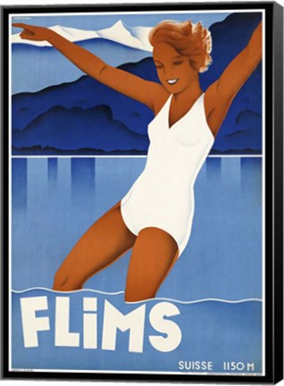 Framed Flims Suisse Print