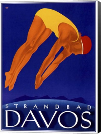 Framed Strandbad Davos Print