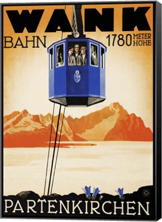 Framed Wank Bahn 1780 Print