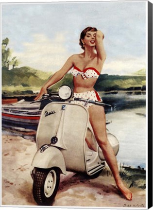 Framed Vespa Print