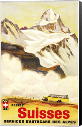 Framed Postes Suisses Print