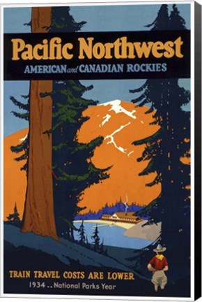 Framed American &amp; Canadian Rockies Print