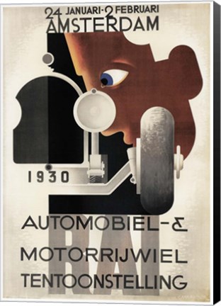 Framed Amsterdam 1930 Automobiel Print
